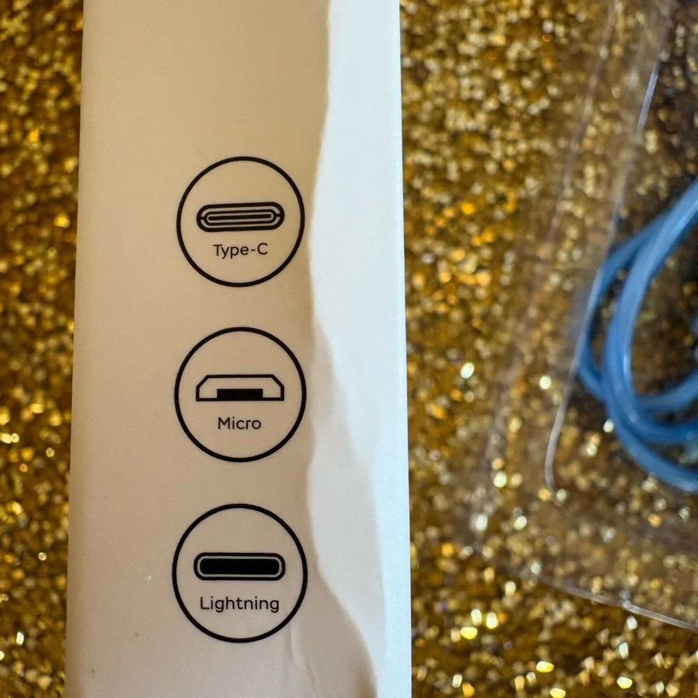 Blue Multi-Connector USB Data Quick Charge Lightning Cable. Rapid Series